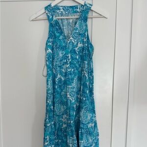 Lilly Pulitzer blue and white print dress size xs